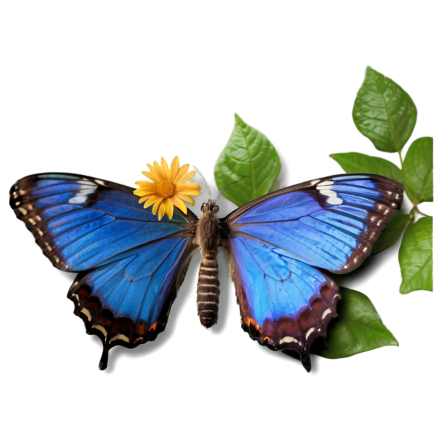 Blue Butterfly In Sunlight Png Mxc76 PNG