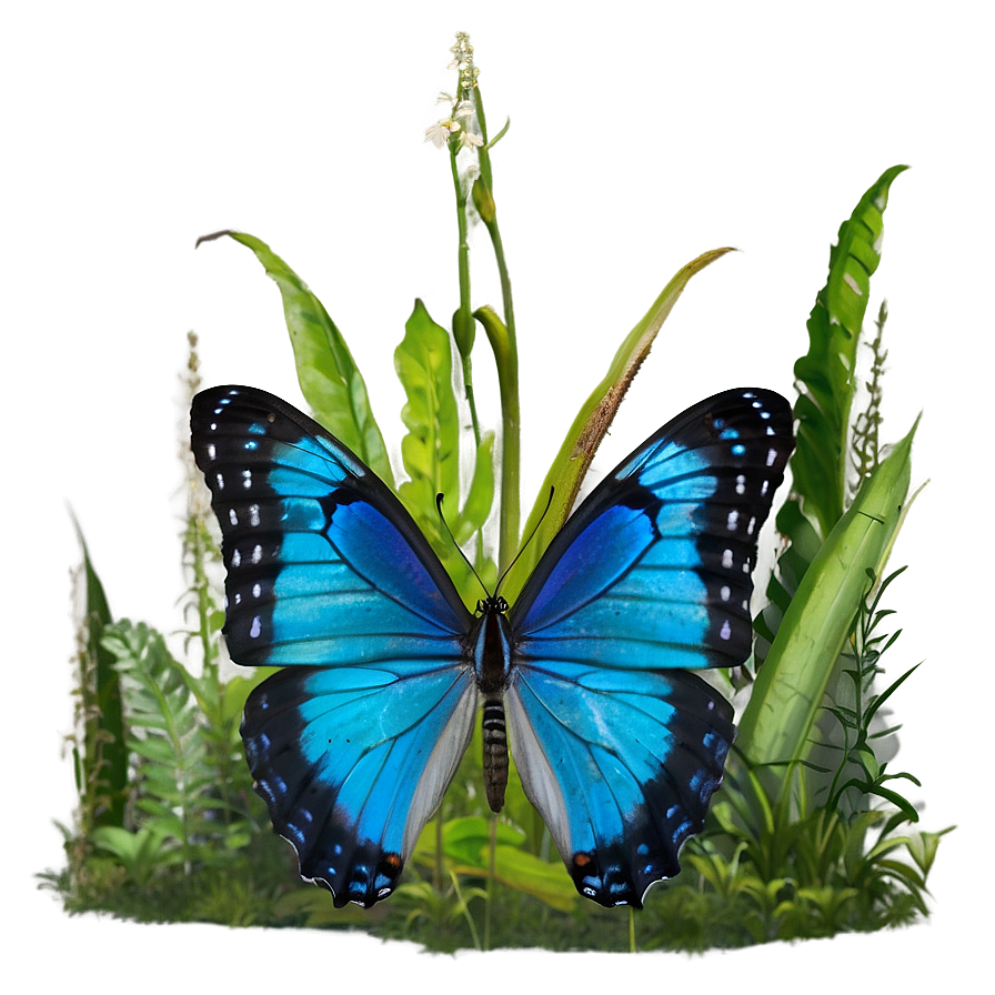 Blue Butterfly In The Wild Png Fjc9 PNG