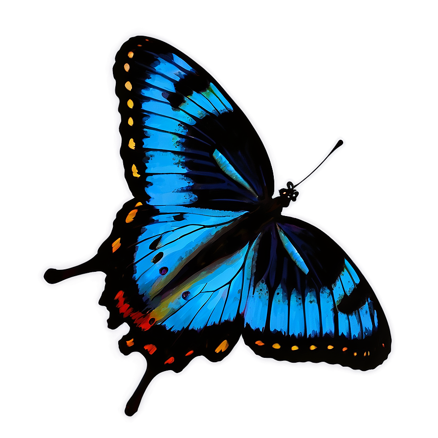 Blue Butterfly Pattern Png 55 PNG