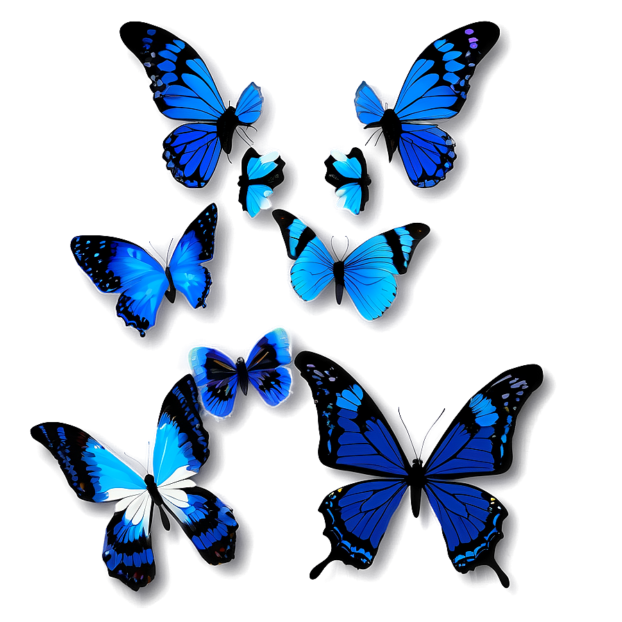 Download Blue Butterfly Pattern Png 70 | Wallpapers.com