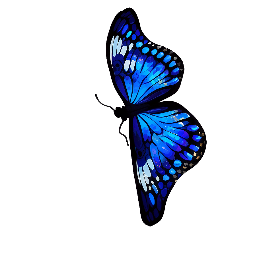 Blue Butterfly Pattern Png Sjk PNG