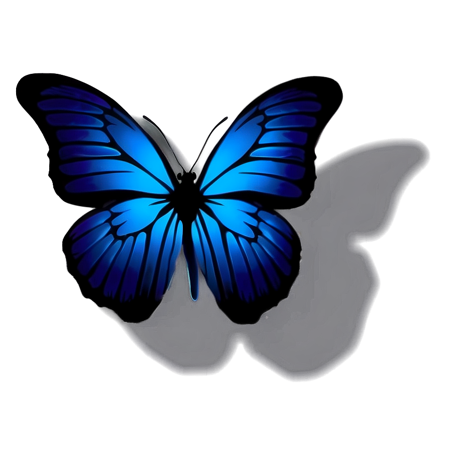 Blue Butterfly Silhouette Png 30 PNG