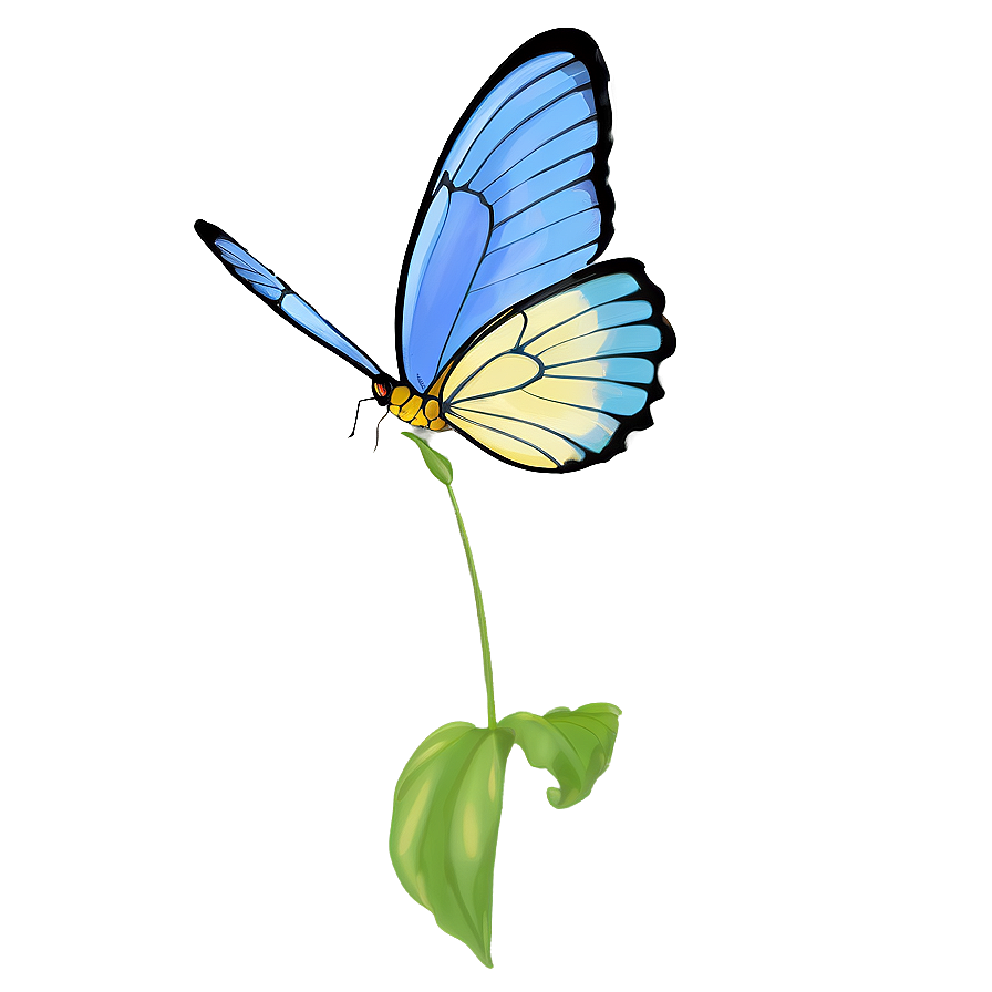 Blue Butterfly With Open Wings Png Fcy PNG