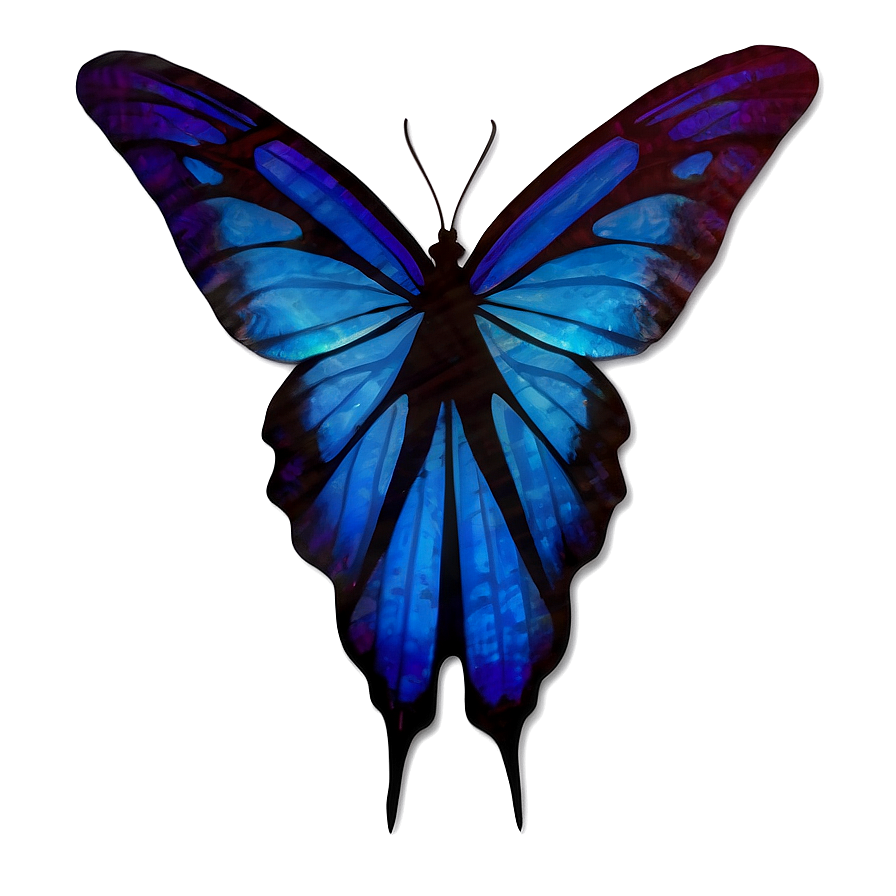 Download Blue Butterfly With Shadow Png Meo86 | Wallpapers.com