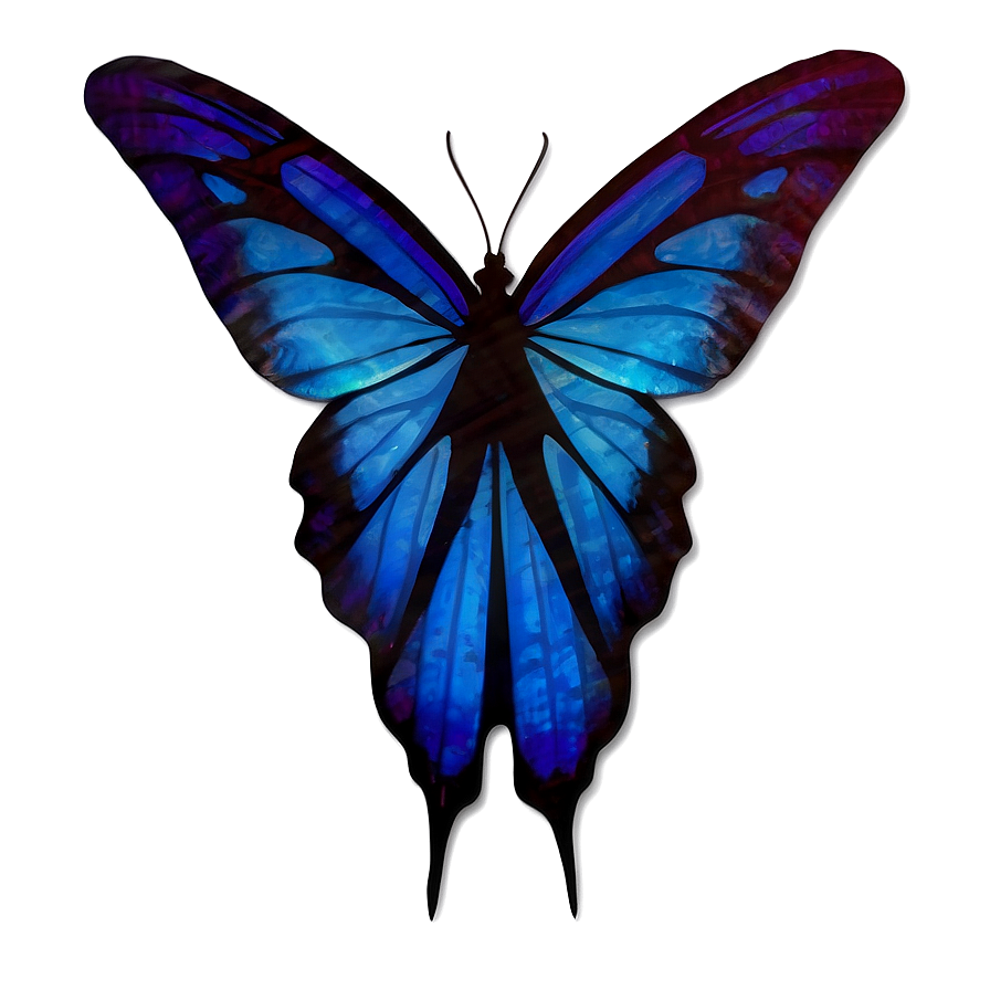 Blue Butterfly With Shadow Png Meo86 PNG
