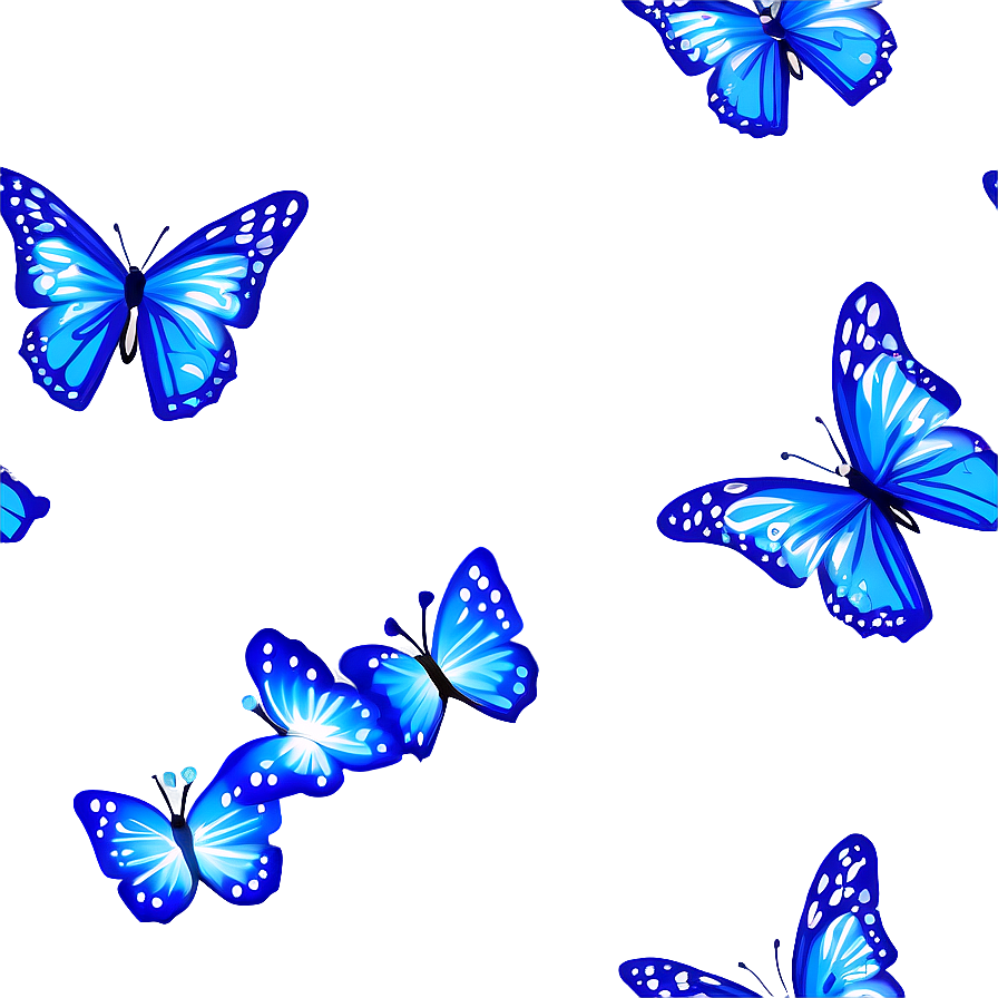 Blue Butterfly With Sparkles Png 41 PNG