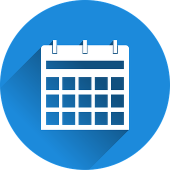 Download Blue Calendar Icon | Wallpapers.com