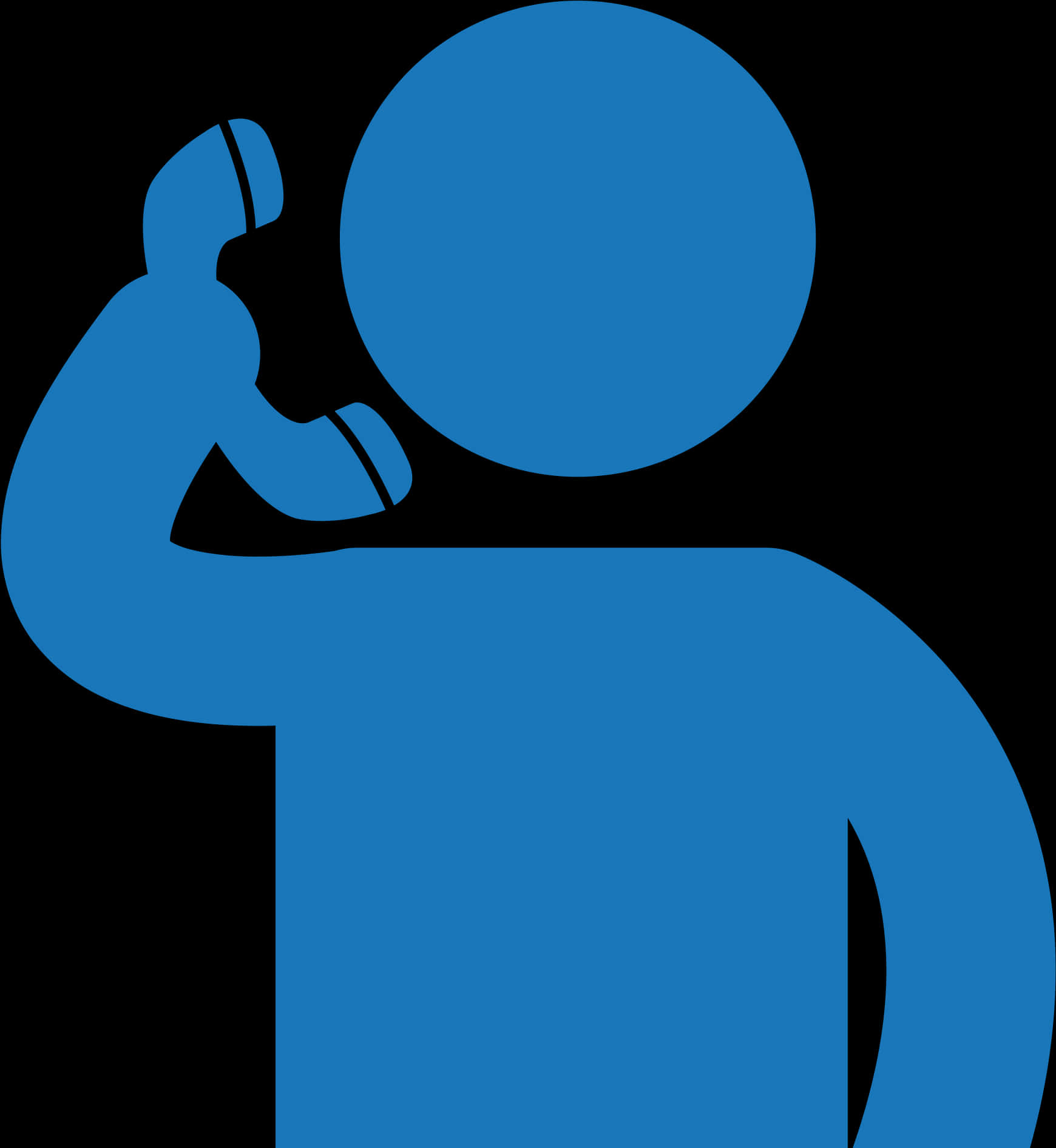 Blue Call Icon Graphic PNG