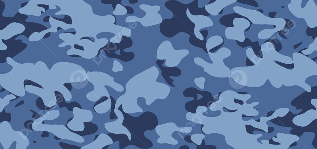 Get Ready for the Outdoors with Blue Camo Wallpaper