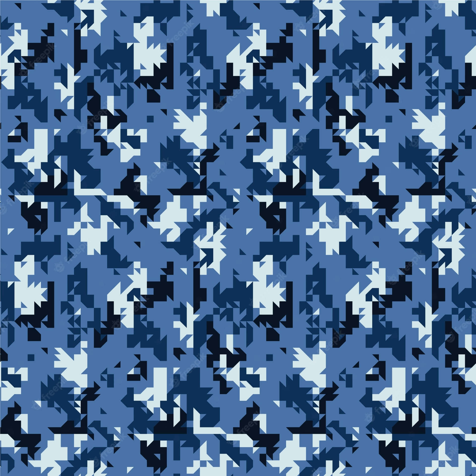 Trendigesblau Camouflage Für Stilbewusste Personen Wallpaper