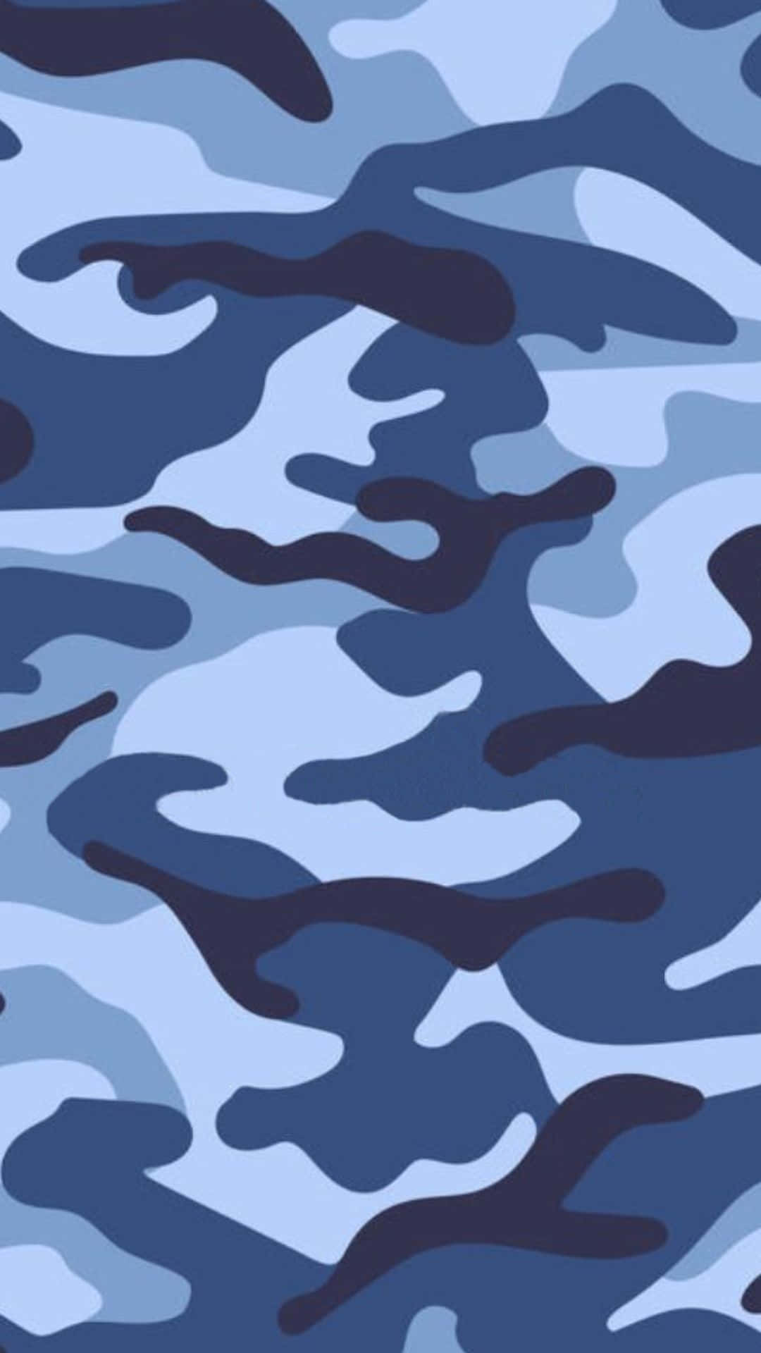 Enblå Kamouflagemönster Wallpaper