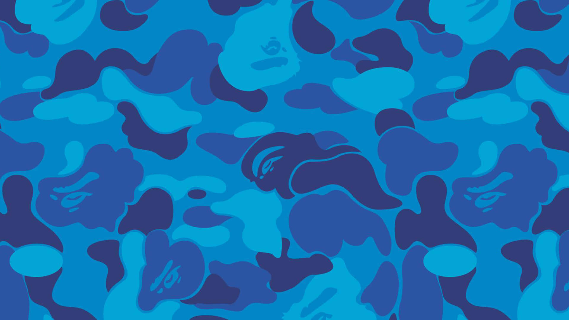 En blå og sort camouflagemønster Wallpaper