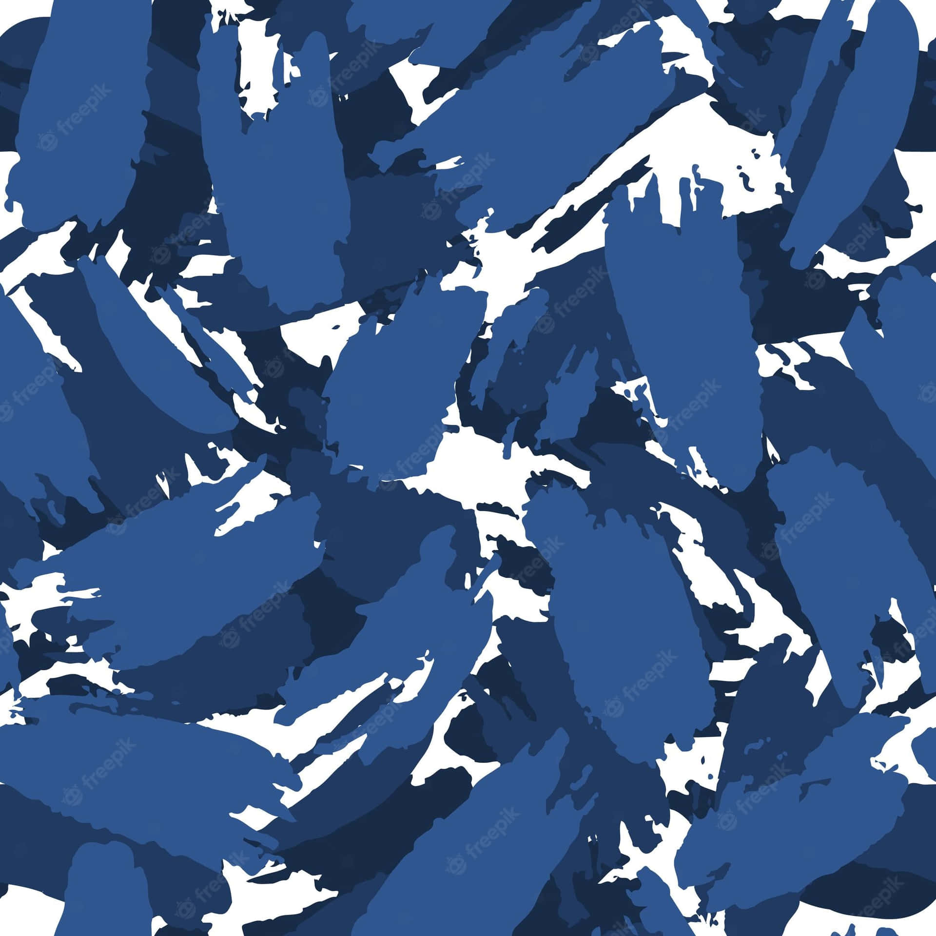 Fühledie Aufregung Der Natur Mit Blauem Camouflage Wallpaper