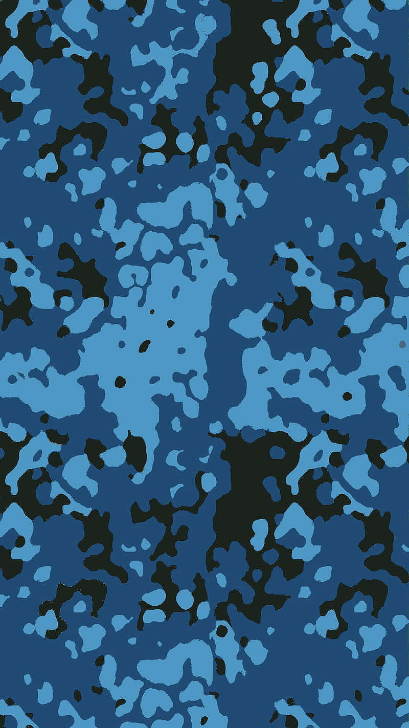 Bildblå Kamouflage I All Sin Glans. Wallpaper