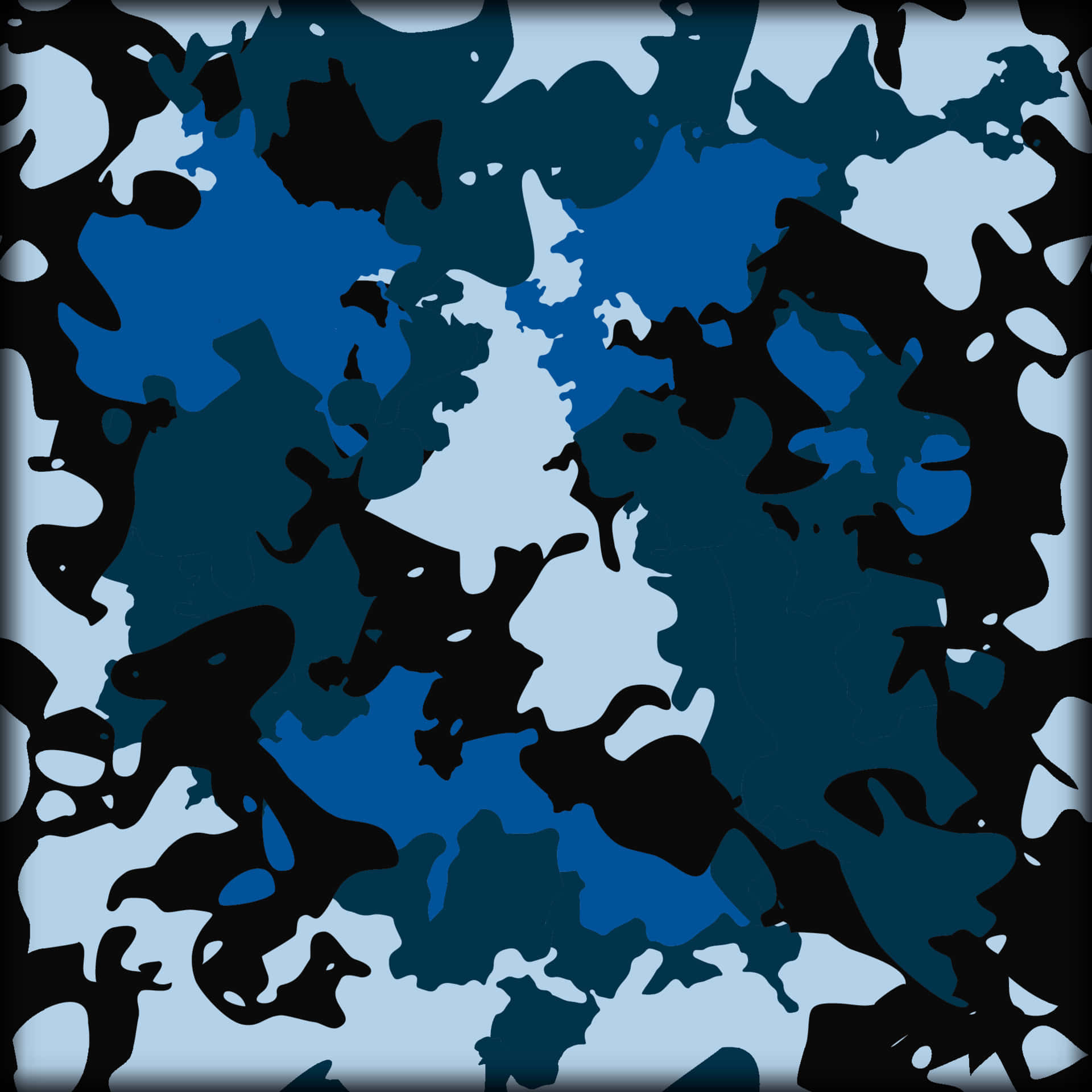 Et blåt og sort camoufleret mønster Wallpaper