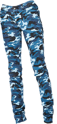 Blue Camouflage Pants PNG