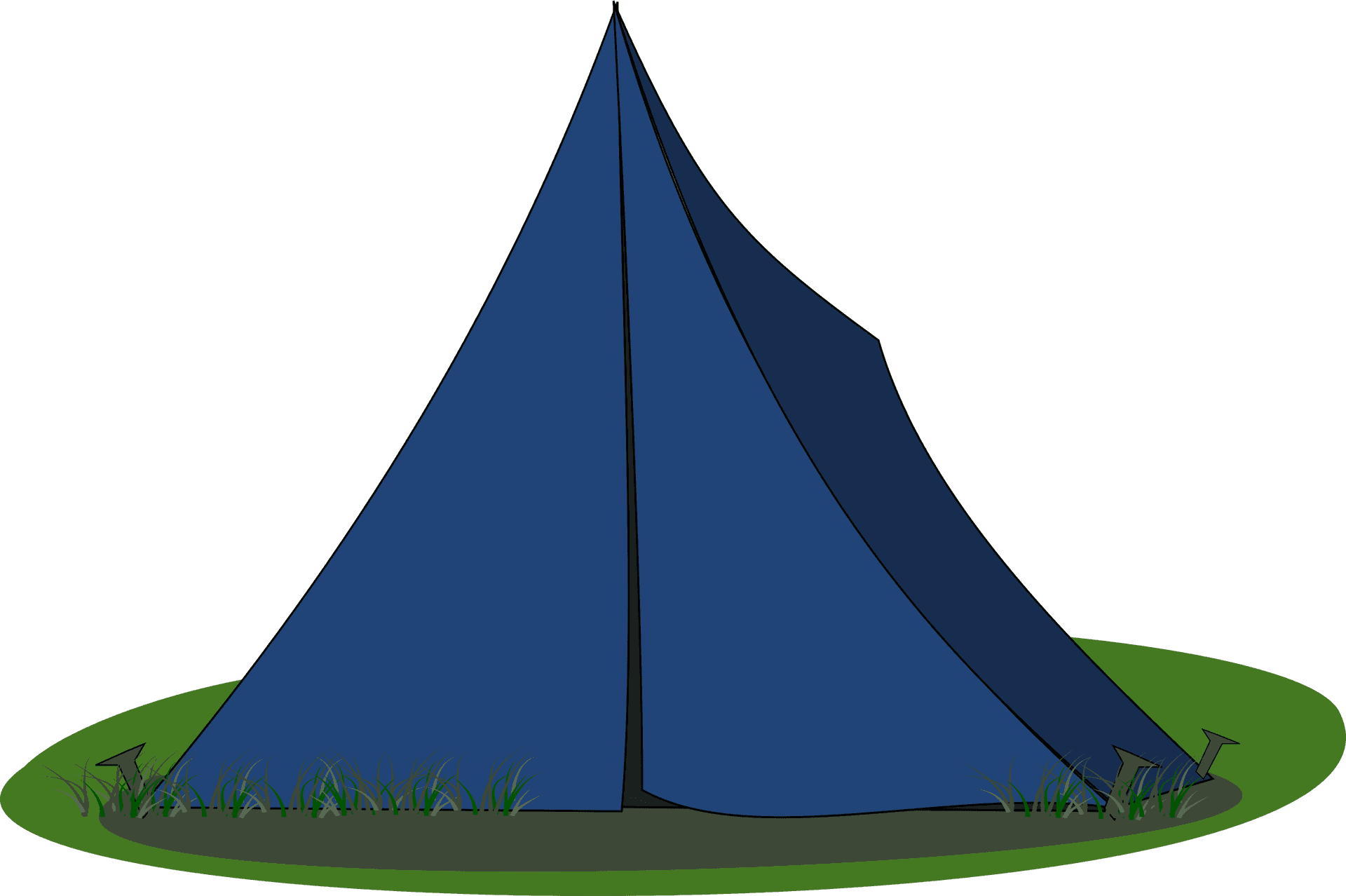 Blue Camping Tent Illustration PNG