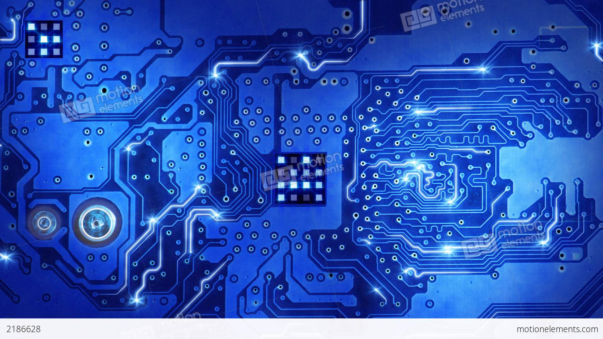 Blue Capacitators, Circuit Board Picture