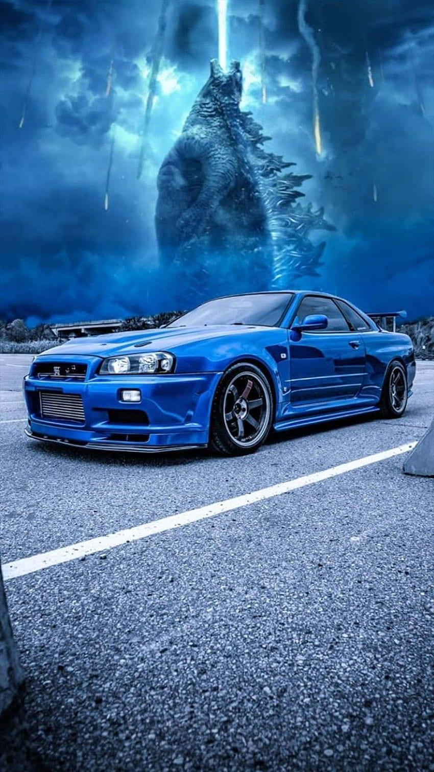 blue car wallpaper