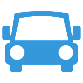 Blue Car Icon Simple PNG