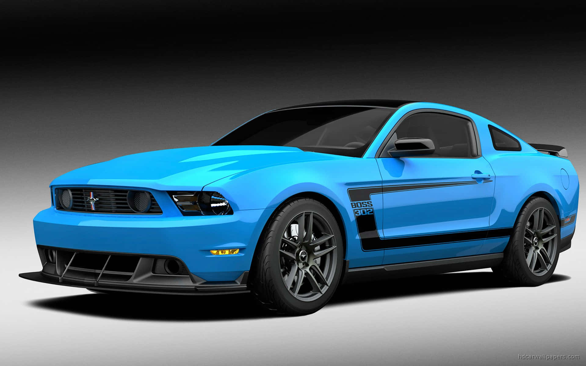 Semuestra Un Mustang Azul En Una Imagen Fondo de pantalla