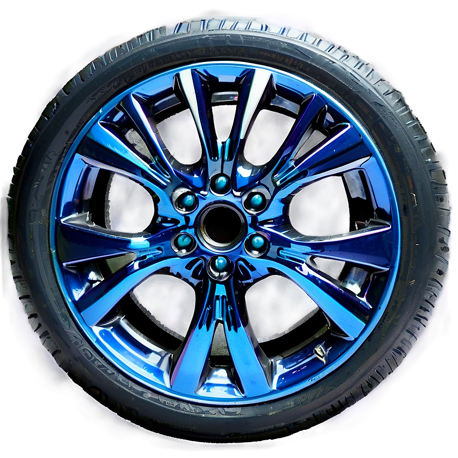 Blue Car Wheel Png 06122024 PNG