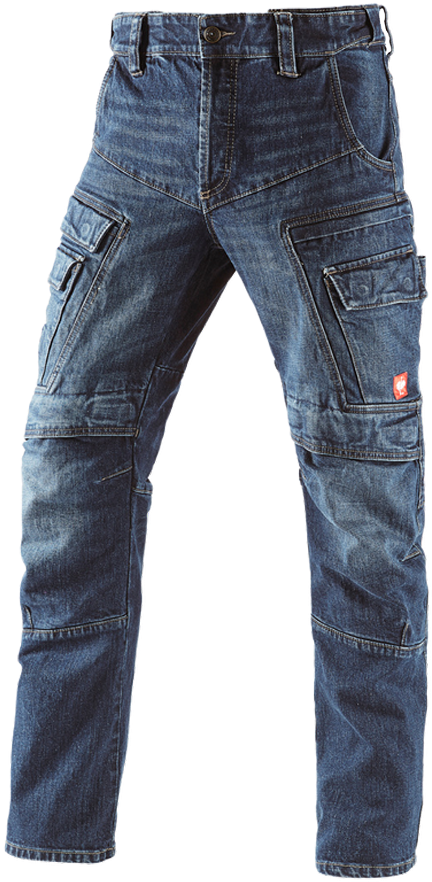 Blue Cargo Jeans Standing PNG