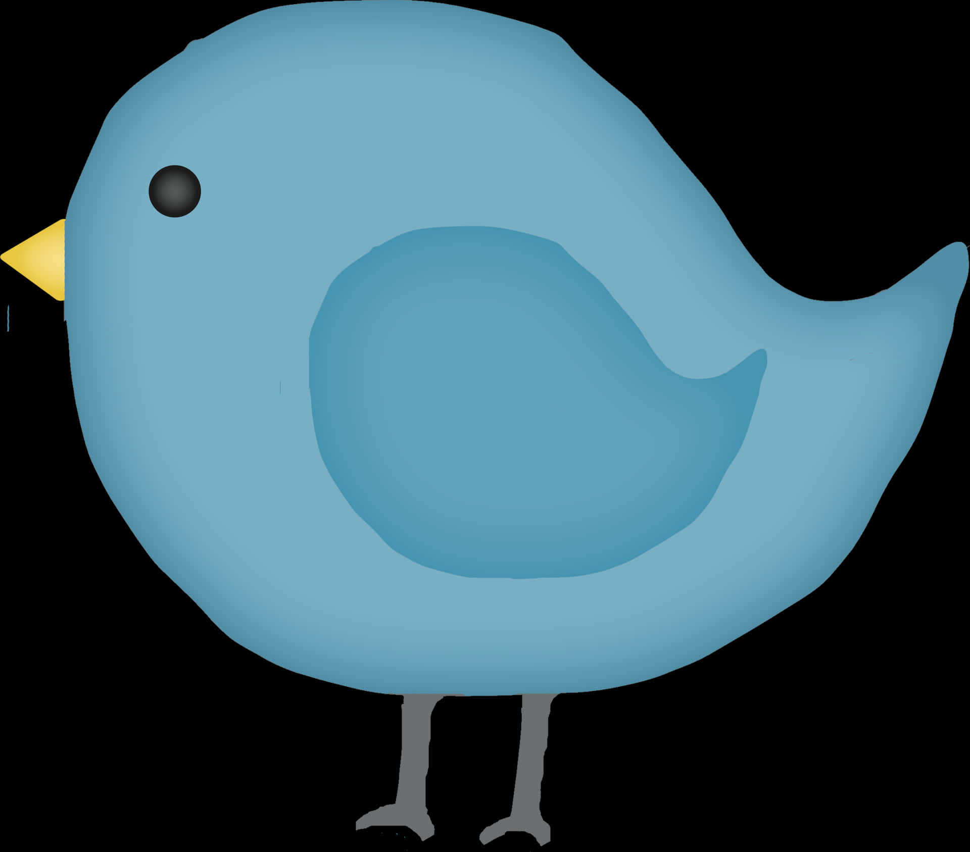 Blue Cartoon Bird Graphic PNG