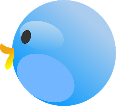 Blue Cartoon Bird Icon PNG