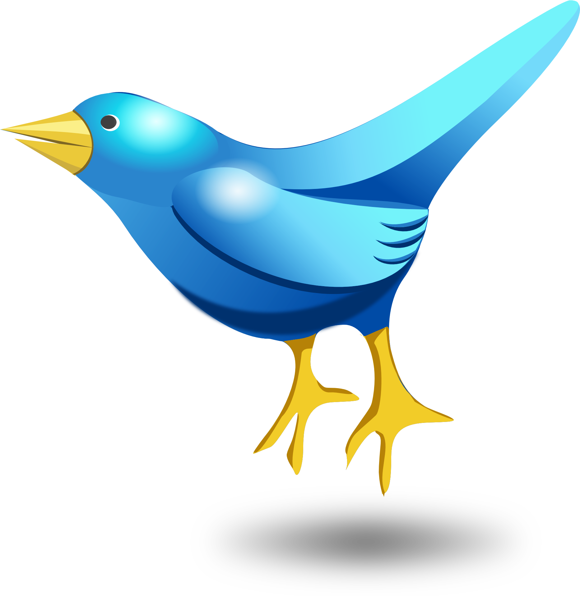 Blue Cartoon Bird PNG