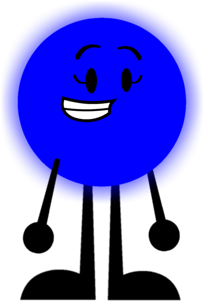 Blue Cartoon Character Smiling PNG