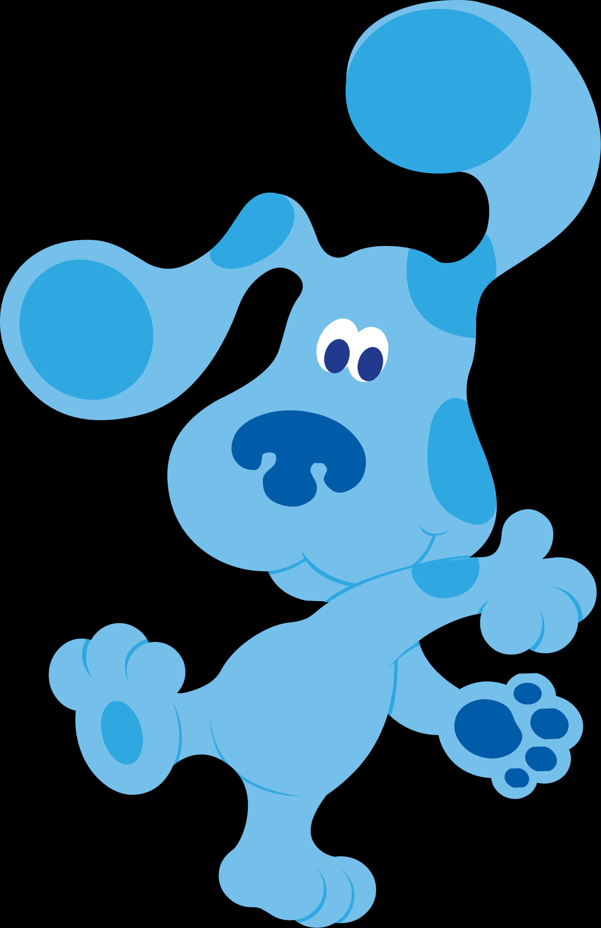Blue Cartoon Dog Character PNG
