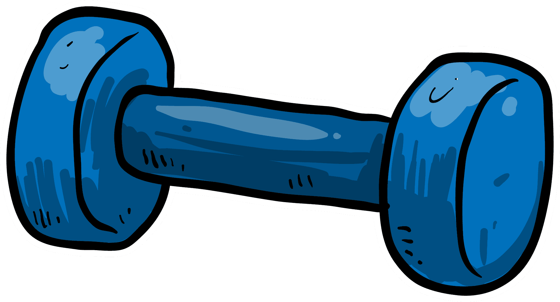 Blue Cartoon Dumbbell PNG