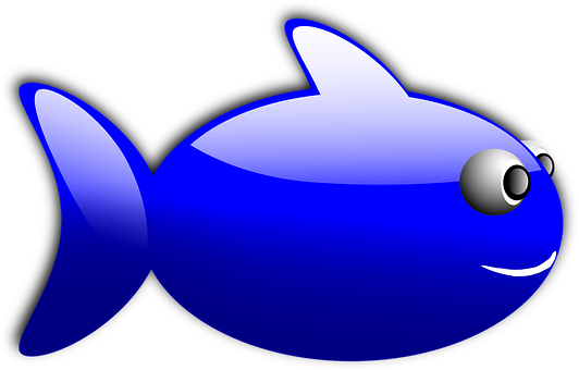 Blue Cartoon Fish PNG