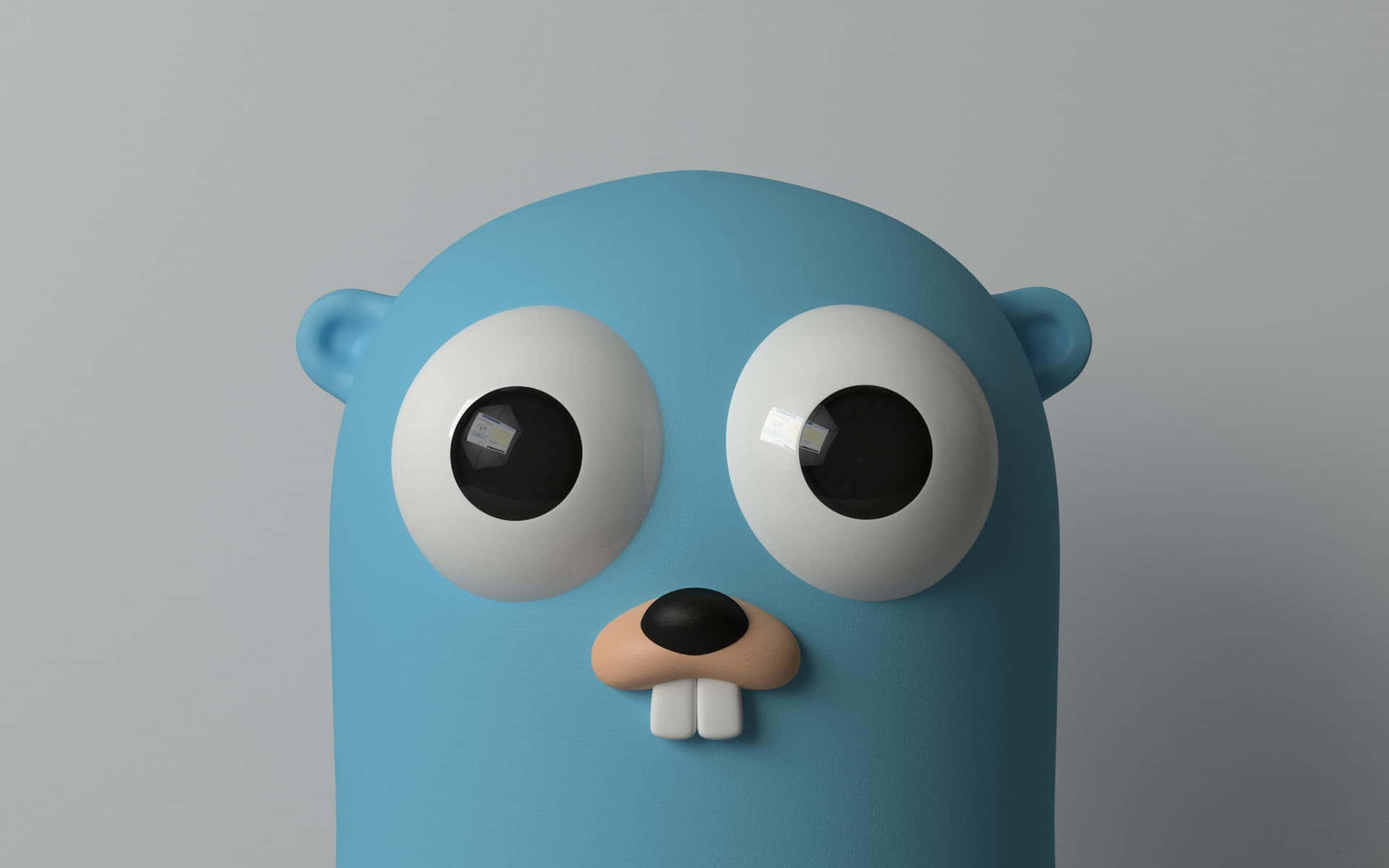 Blue Cartoon Gopher Head Wallpaper