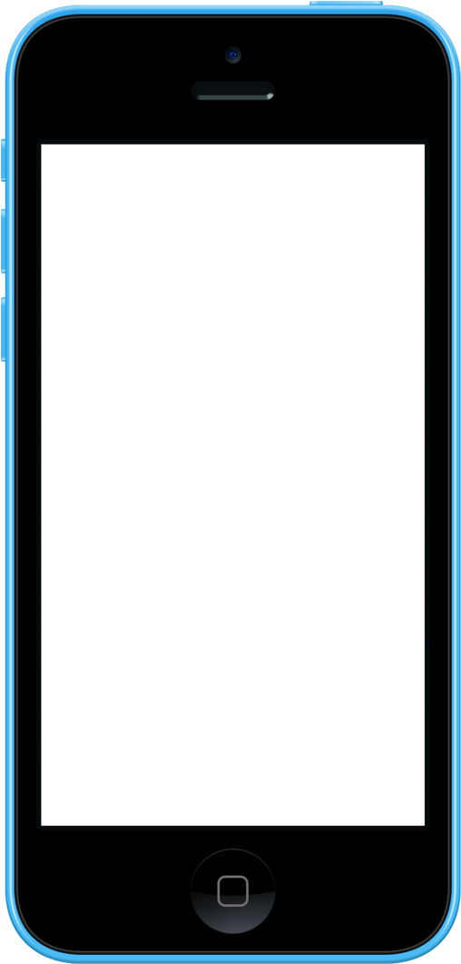 Blue Casei Phone Front View PNG