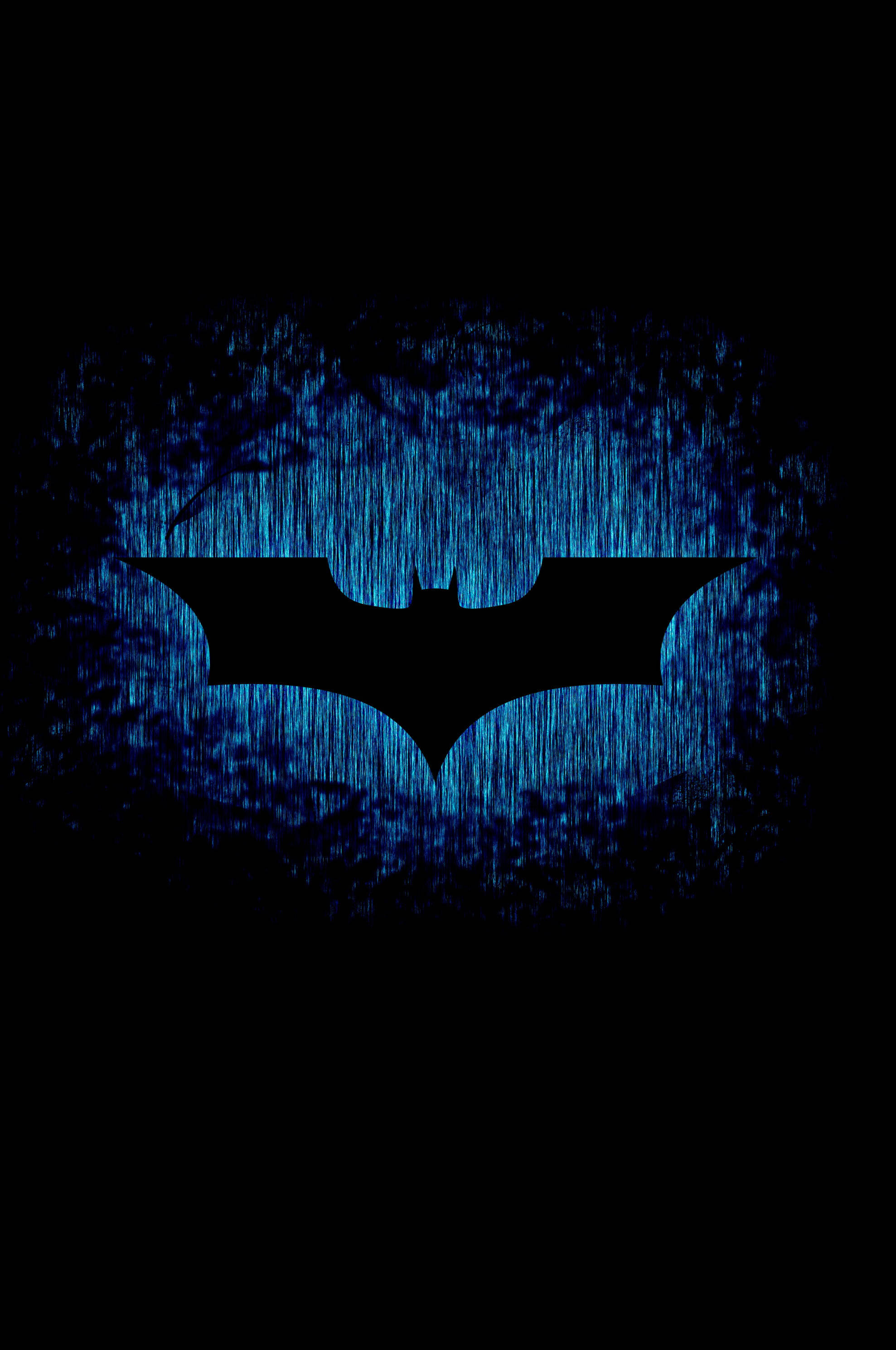 Blue Cavern Batman Logo Iphone Wallpaper
