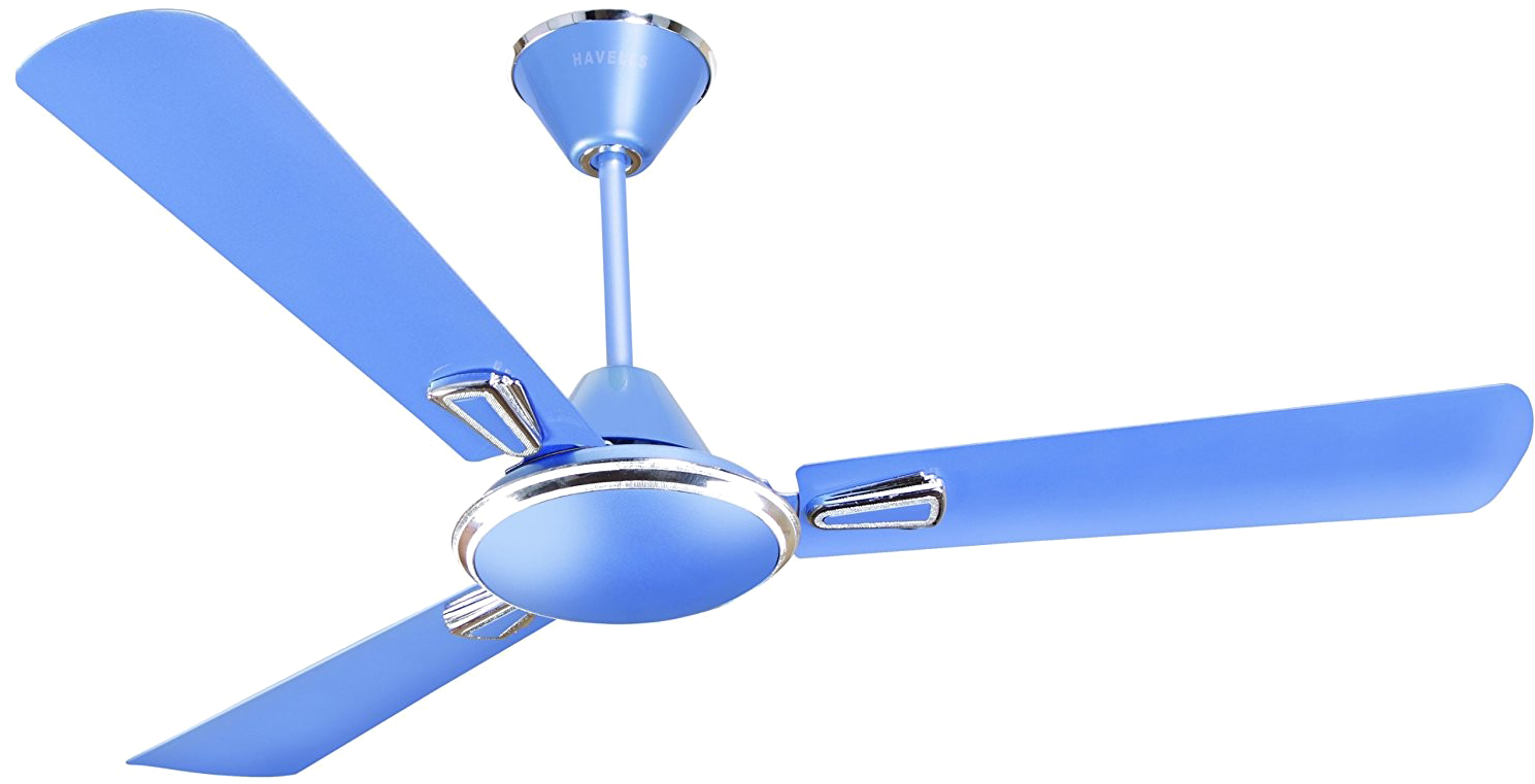 Blue Ceiling Fan Isolated PNG