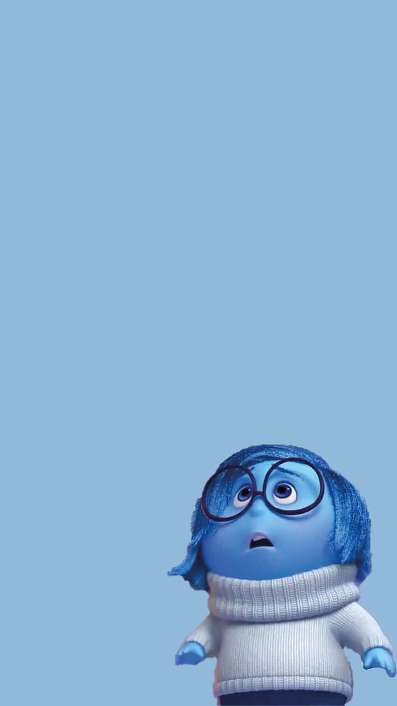 Blue Character Sadness Expression Wallpaper