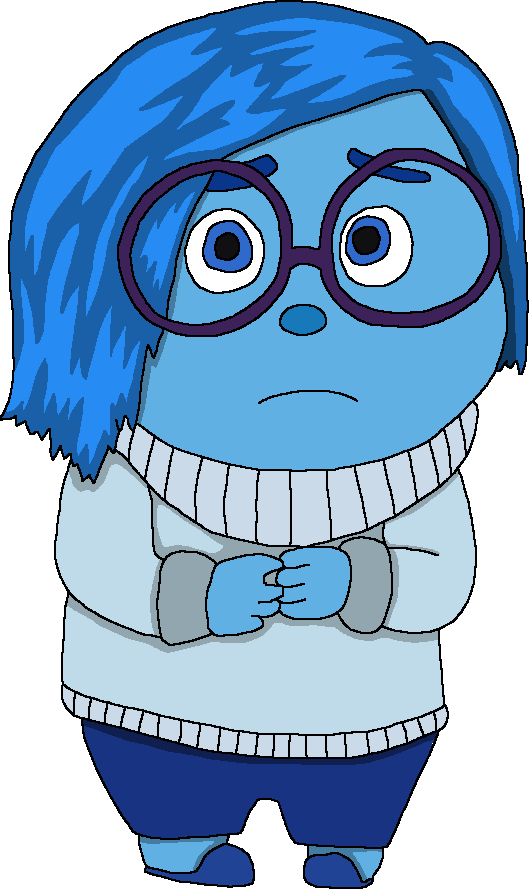 Blue Character Sadness Expression PNG