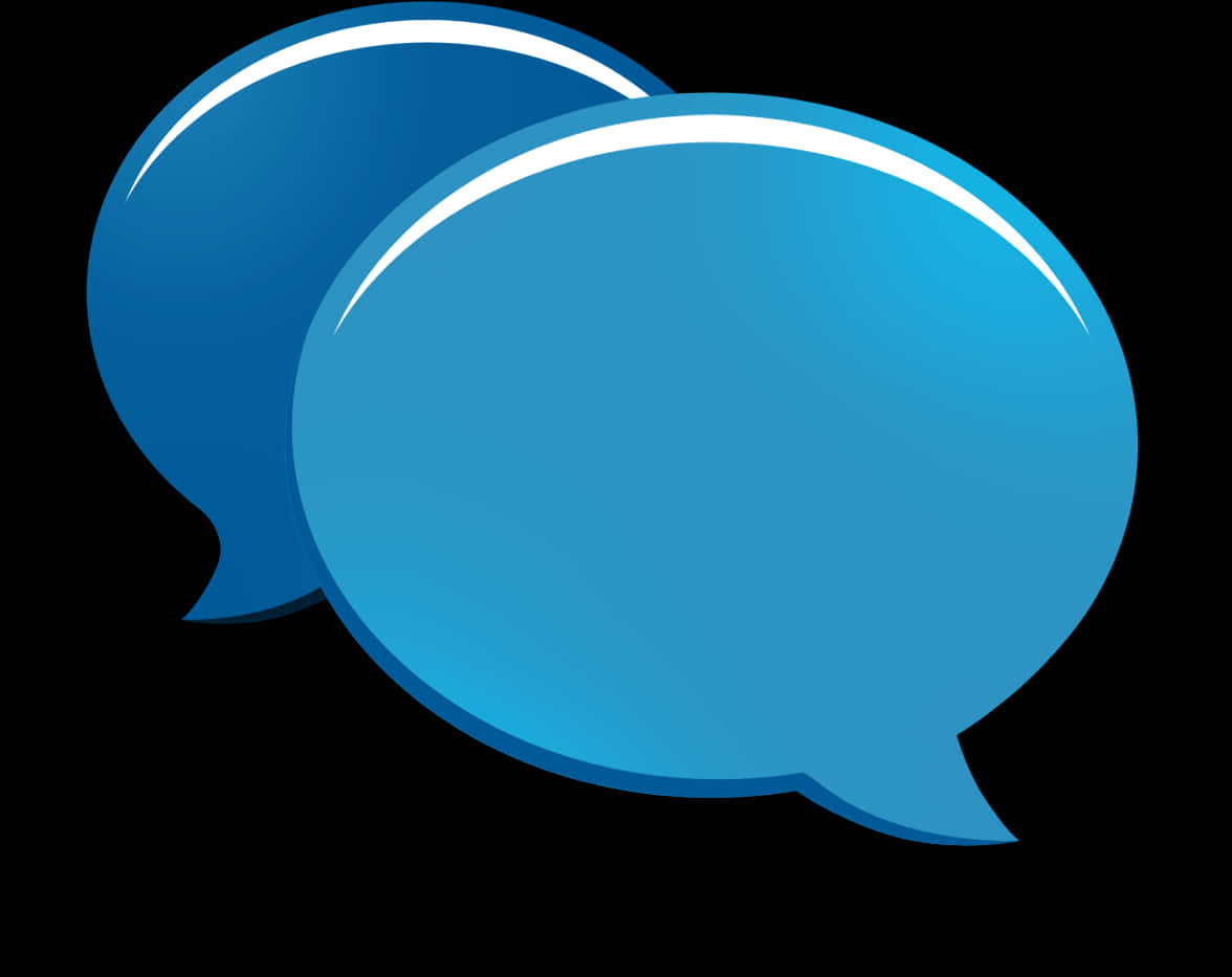 Blue Chat Bubbles Graphic PNG