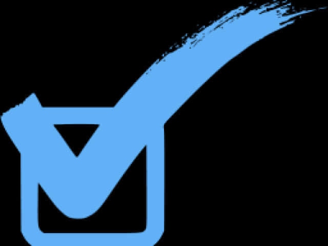 Blue Check Mark Graphic PNG