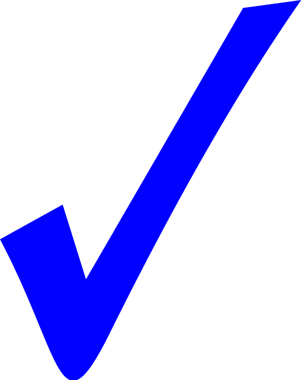 Blue Check Mark Symbol.png PNG