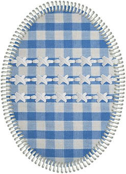 Blue Checkered Easter Egg PNG