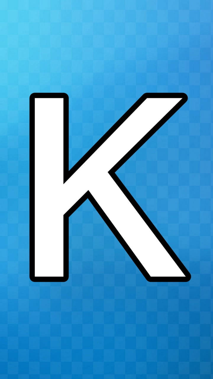 Blue Checkered K Alphabet