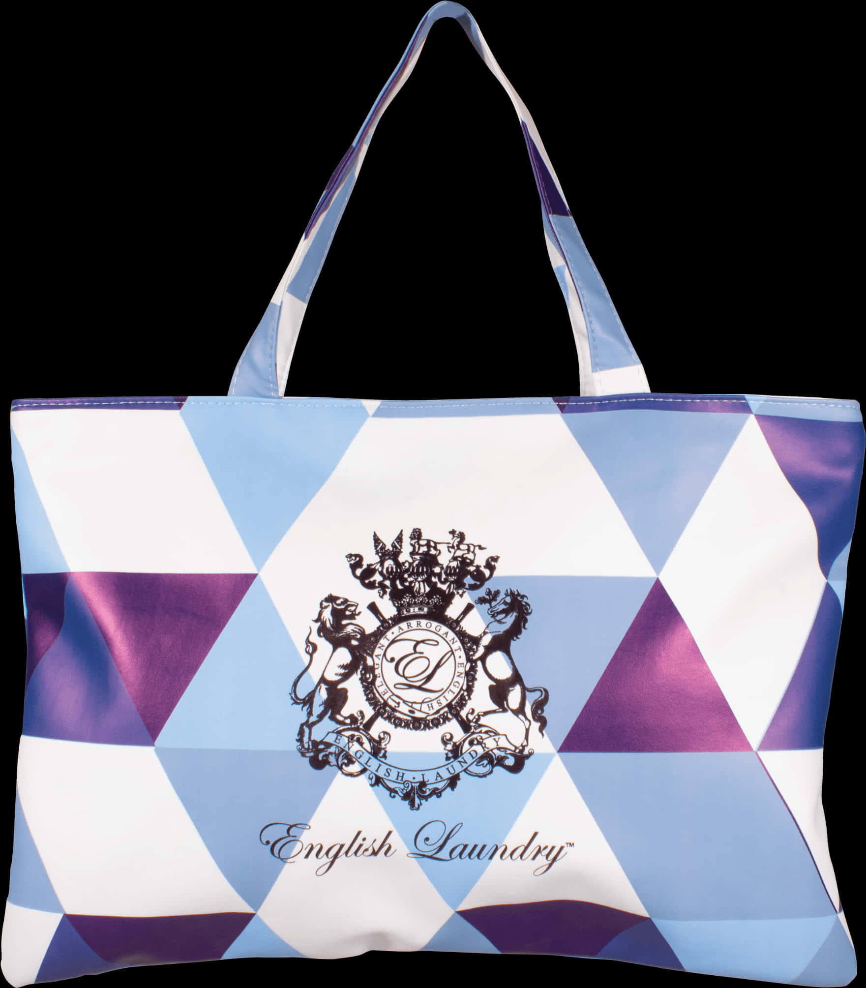 Blue Checkered Tote Bag English Laundry PNG