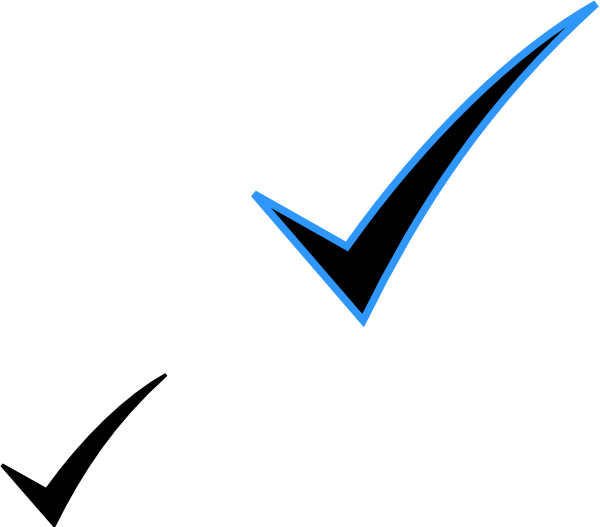 Blue Checkmark Graphic PNG