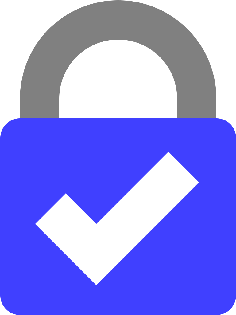 Blue Checkmark Security Icon PNG