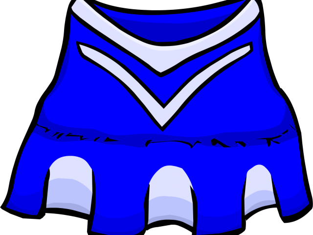 Blue Cheerleader Skirt Illustration PNG