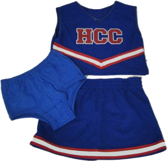 Blue Cheerleader Uniform H C C PNG